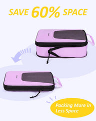 BAGSMART Compression Packing Cubes for Travel, 6/5/4set Lightweight Packing Organizers, Summer Travel Essentials Suitcase Organizer Bags Set