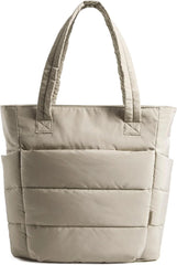 BAGSMART Puffy Tote Bag for Women, Lightweight Work Tote Handbag