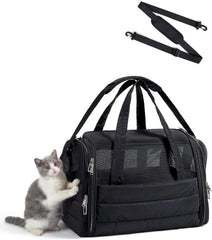 BAGSMART Cat Carrier Soft-Sided Puffy Quilted Collapsible Pet Travel Bag