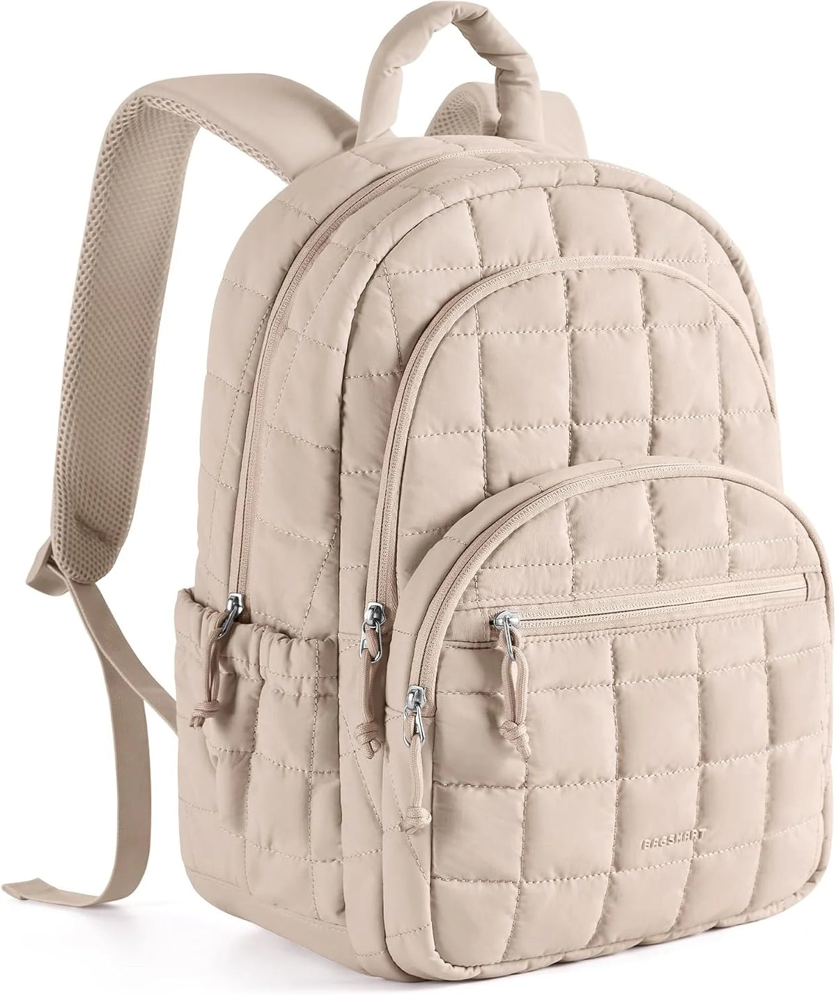 BAGSMART Travel Backpack for Women, College Laptop Backpack, Khaki Brown