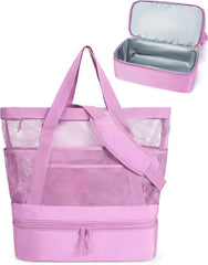 BAGSMART Beach Bag for Women, Large Beach Bag Swim Pool Bag