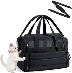 BAGSMART Cat Carrier Soft-Sided Puffy Quilted Collapsible Pet Travel Bag