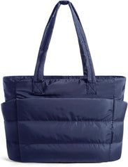 BAGSMART Puffy Tote Bag for Women, Lightweight Work Tote Handbag
