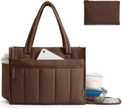 BAGSMART Tote Bag for Women Puffer 15.6 Inch Laptop Work Bag Large Purse