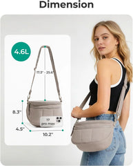 BAGSMART Crossbody Bags for Women Travel Purse, Puffer Bum Bag Handbag Wallets, Crossbody Fanny Packs for Travel & Work