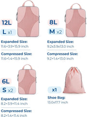 Bagsmart Compression Packing Cubes, Travel Bag Cruise Ship Essentials