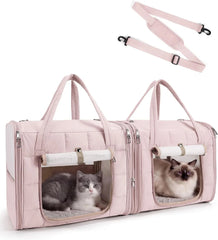 BAGSMART Double Cat Carrier for 2 Cats, Large Soft Pet Carriers for Travel