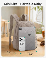 BAGSMART Mini Backpack for Women, Cute Puffer Flap Daypack Purse