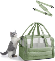 BAGSMART Cat Carrier Soft-Sided Puffy Quilted Collapsible Pet Travel Bag