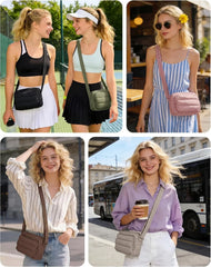 BAGSMART Crossbody Bags for Women, Puffer Crossbody Purses for Women with RFID Blocking Slots, Handbags Wallet Small Purse