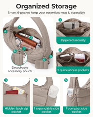 BAGSMART Shoulder Bag for Women Small Puffer Purses Crossbody Bag