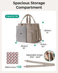 BAGSMART Puffy Insulated Lunch Bag, 13L Lightweight Tote