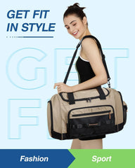 BAGSMART 4-in-1 Gym Bag for Women Men, TSA Duffle Bag for Travel