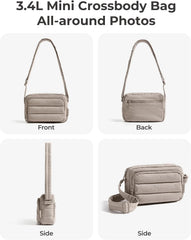 BAGSMART Crossbody Bags for Women, Puffer Crossbody Purses for Women with RFID Blocking Slots, Handbags Wallet Small Purse