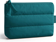 BAGSMART Small Makeup Bag, Machine Washable Puffy Cosmetic Pouch