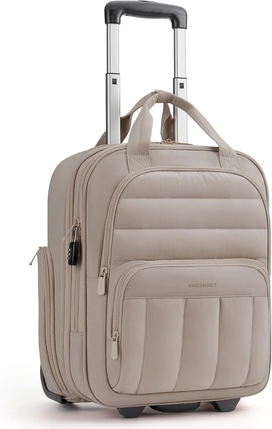 BAGSMART 16 inch Small Underseat Carry on Luggage, Suitcase with Wheels