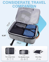 BAGSMART 37L Expandable Travel Backpack Compression Carry On Daypack
