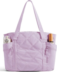BAGSMART Crush Tote Bag for Women, 20L Puffer Work Tote with Zipper
