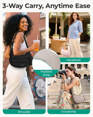 BAGSMART Shoulder Bag for Women Small Puffer Purses Crossbody Bag