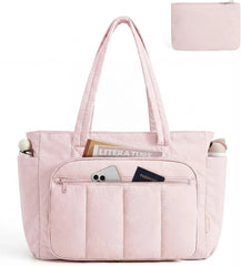BAGSMART Tote Bag for Women, 2 Set Work Tote Bag with Zipper