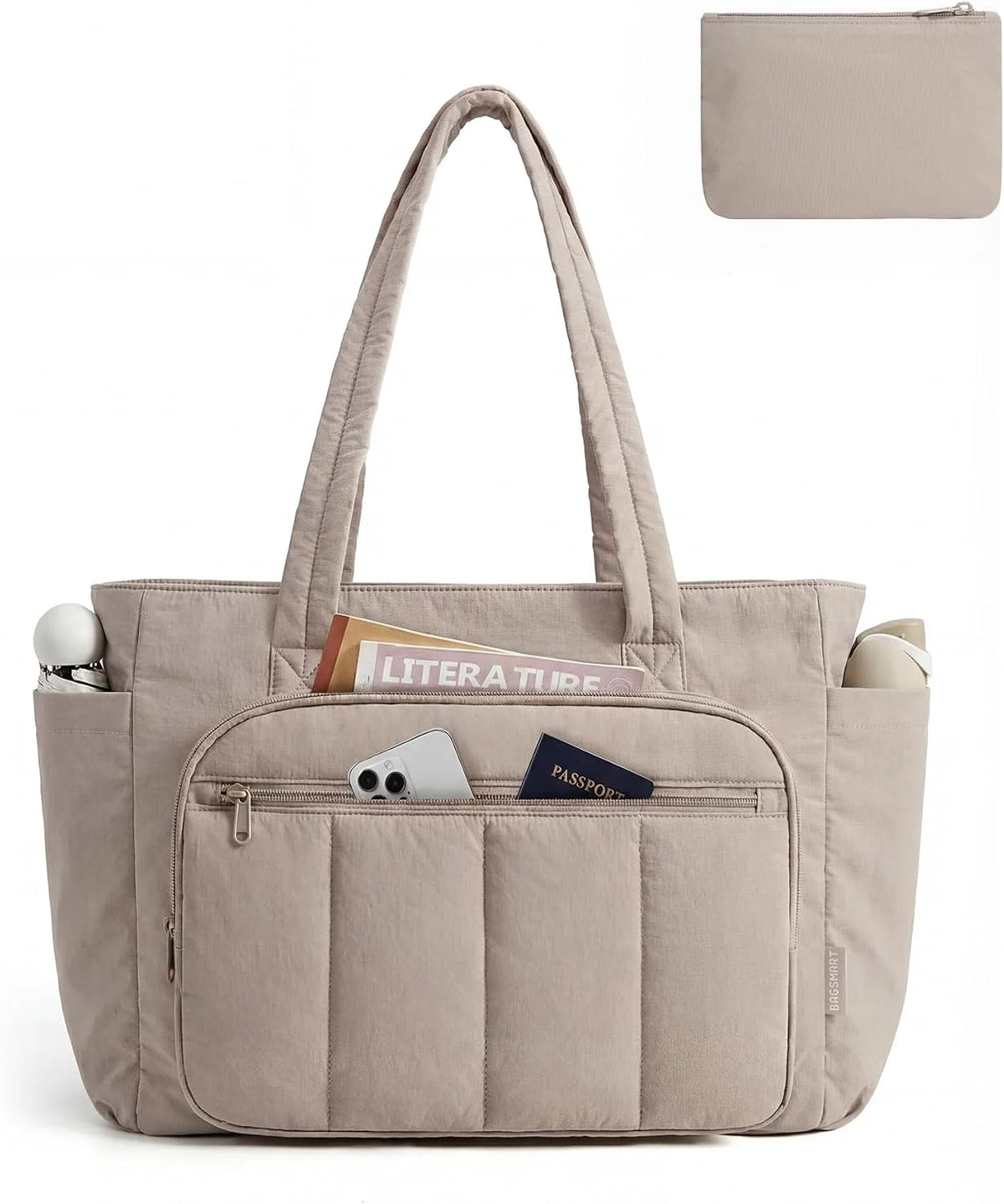 BAGSMART Tote Bag for Women, 2 Set Work Tote Bag with Zipper