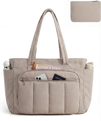 BAGSMART Tote Bag for Women, 2 Set Work Tote Bag with Zipper
