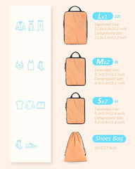 BAGSMART Compression Packing Cubes for Travel