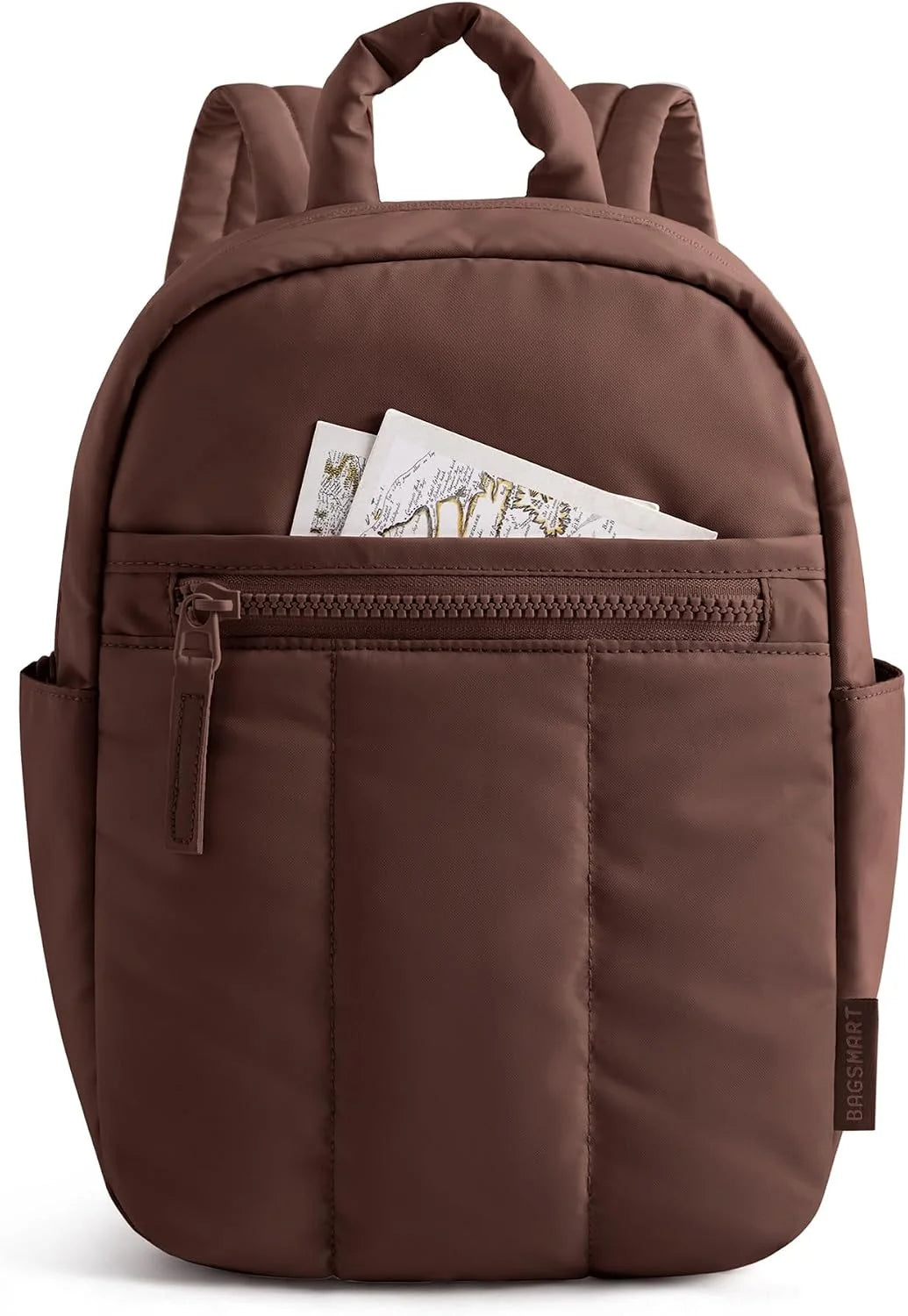 BAGSMART Mini Backpack For Women, Lightweight Small Backpack Purse, Coffee