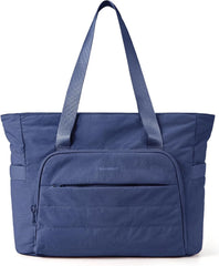 BAGSMART Tote Bag for Women, Lightweight Tote Bag with Yoga Mat Strap, Quilted Shoulder Bag Handbag for Daily, Work, Gym