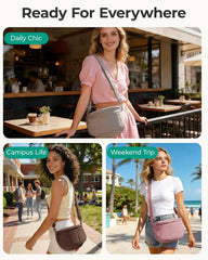 BAGSMART Crossbody Bags for Women Travel Purse, Puffer Bum Bag Handbag Wallets, Crossbody Fanny Packs for Travel & Work
