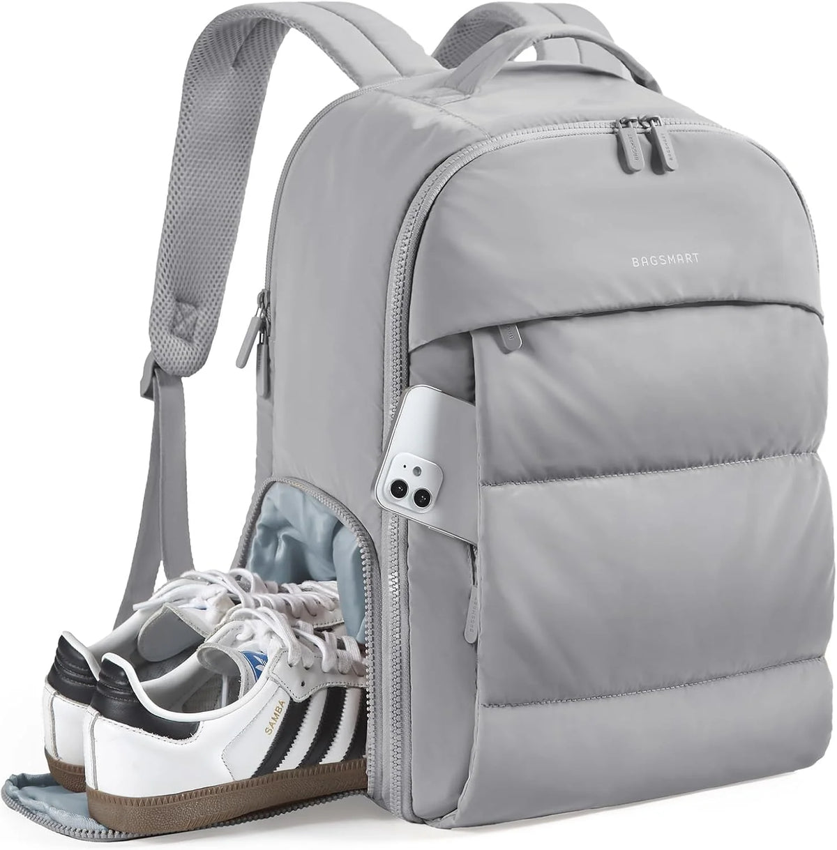 BAGSMART Travel Backpack for Women, Gym Backpack with Shoe Compartment