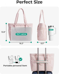 BAGSMART Yoga Pilates Tote Bag for Women with Knotted Handle, Gym Bag