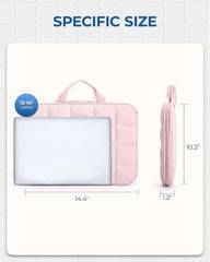 BAGSMART Laptop Case with Handle, Puffy Laptop Sleeve Bag for Women