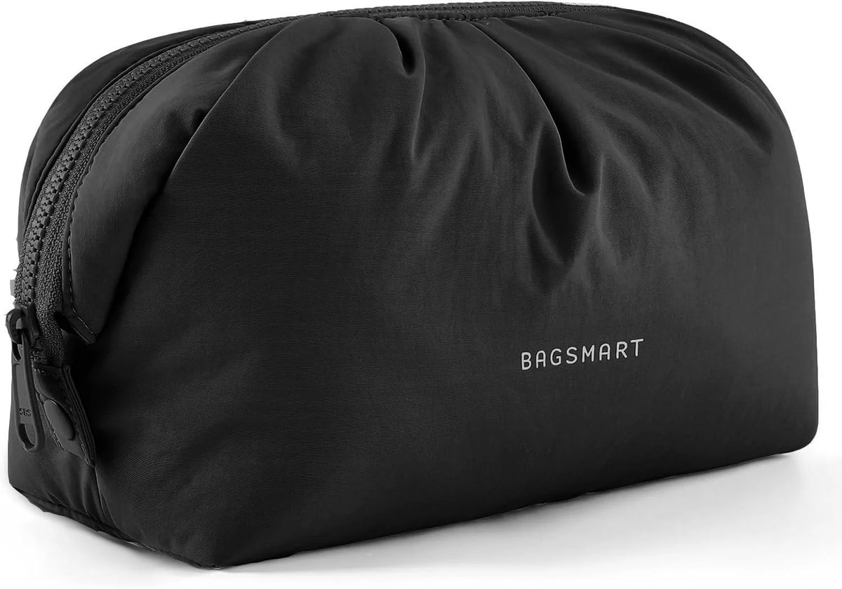 BAGSMART Makeup Bag Travel Toiletry Bag, Wide-open Zipper Pouch