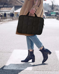 BAGSMART Laptop Case with Handle, Puffy Laptop Sleeve Bag for Women