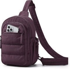 BAGSMART Small Sling Bag for Women, Puffer Crossbody Bag Hobo Handbag