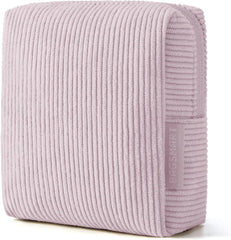 BAGSMART Small Corduroy Makeup Bag, Cosmetic Pouch for Women with Pocket