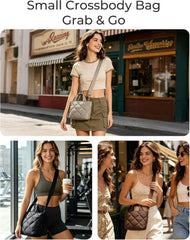 BAGSMART Crossbody Bags for Women, Lightweight Purses for Women, Quilted Puffer Tote Handbags for Daily Use,Shop,Travel