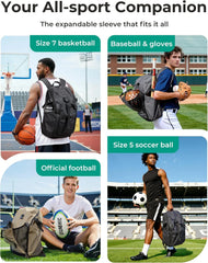 BAGSMART Gym Backpack for Men with Shoe Compartment for Multi-Sport