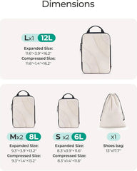 BAGSMART Compression Packing Cubes for Travel