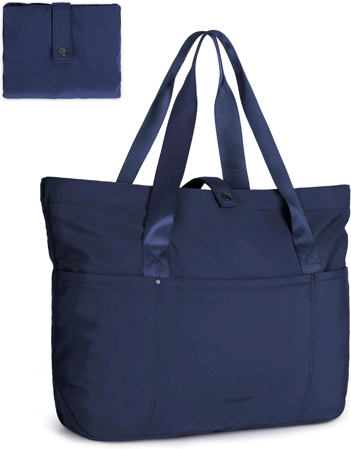 BAGSMART Tote Bag for Women, Foldable Tote Bag With Zipper Travel Shoulder Bag Handbag for Work