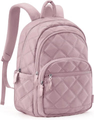 BAGSMART College Laptop Backpack,Cute Travel Backpack for Women,Quilted Computer Bookbag