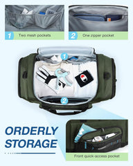 BAGSMART 4-IN-1 Gym Bag for Women Men, TSA Duffle Bag for Travel