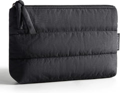 BAGSMART Small Makeup Bag for Women, Puffy Travel Cosmetic Organizer, Black