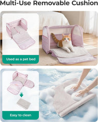 BAGSMART Cat Carrier Soft-Sided Puffy Quilted Collapsible Pet Travel Bag