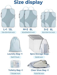 Bagsmart Compression Packing Cubes, Travel Bag Cruise Ship Essentials
