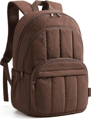 BAGSMART College Laptop Backpack,Cute Travel Backpack for Women,Quilted Computer Bookbag
