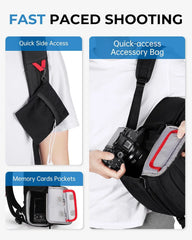 BAGSMART Camera Bag for DSLR, Waterproof Camera Backpacks for Photographers, Camera Case with Laptop Compartment-14 Black