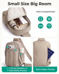 BAGSMART Small Crossbody Bags for Women, Puffer Sling Bag Fanny Packs