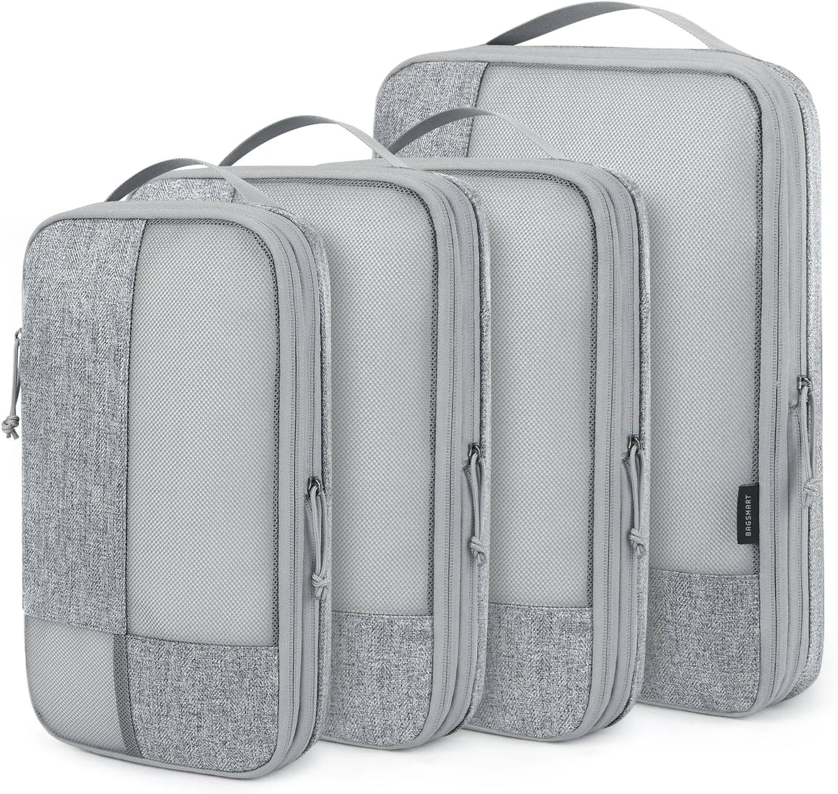 BAGSMART Compression Packing Cubes for Travel, Nylon Luggage Organizer Bags